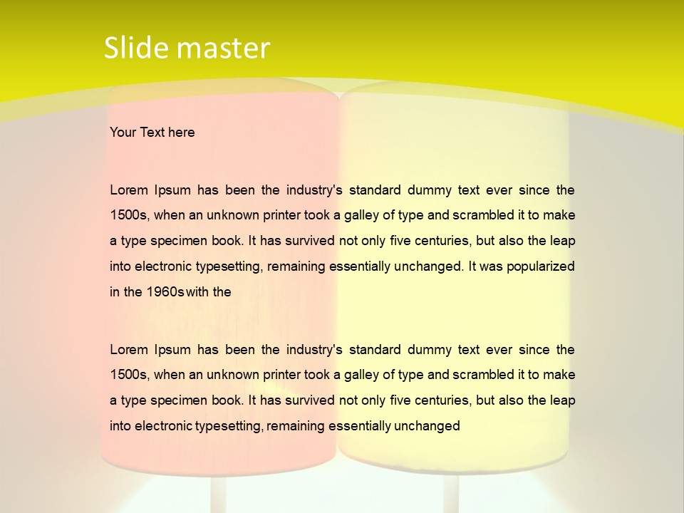 Backgrounds Design Yellow PowerPoint Template