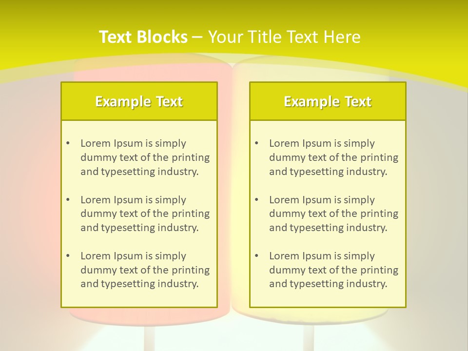 Backgrounds Design Yellow PowerPoint Template
