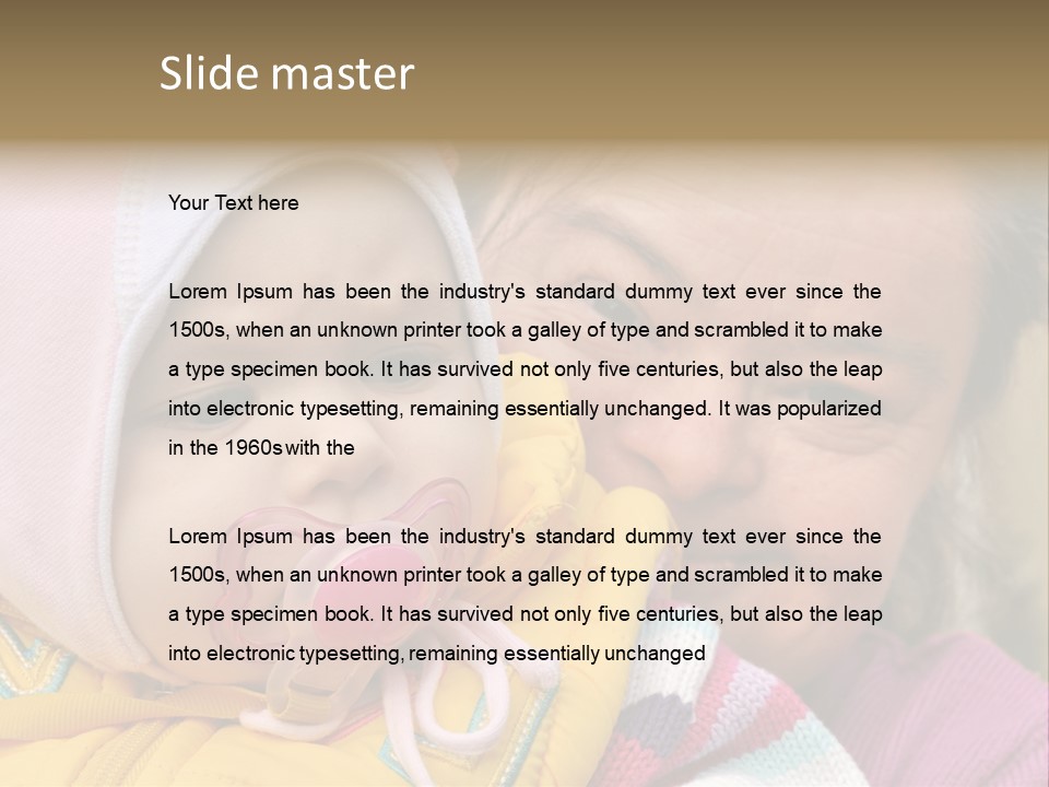 Resting Image Offspring PowerPoint Template