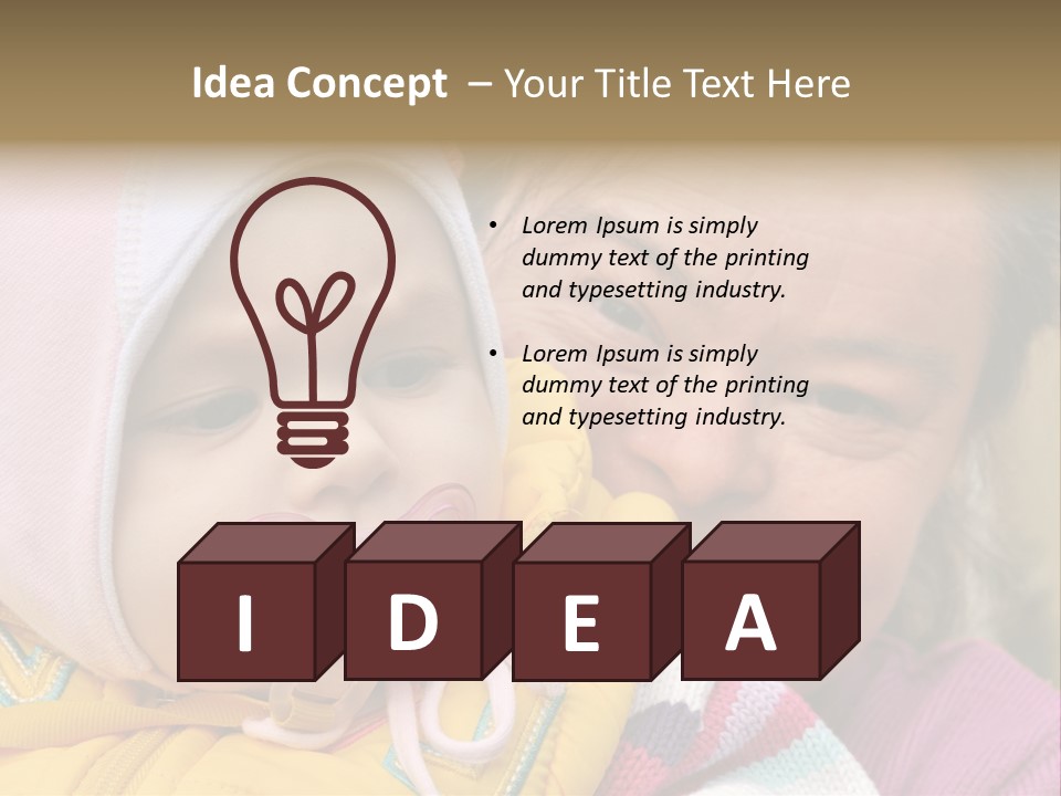 Resting Image Offspring PowerPoint Template