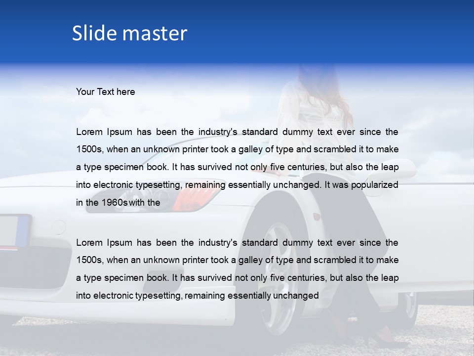 Person Vehicle Drive PowerPoint Template