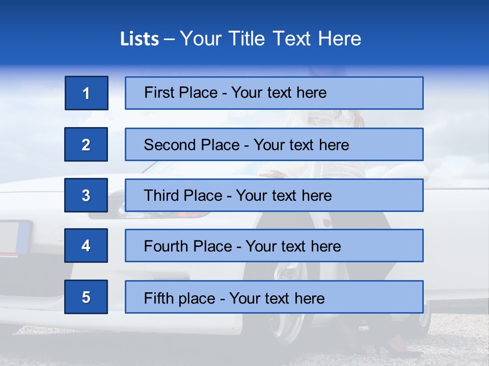 Person Vehicle Drive PowerPoint Template