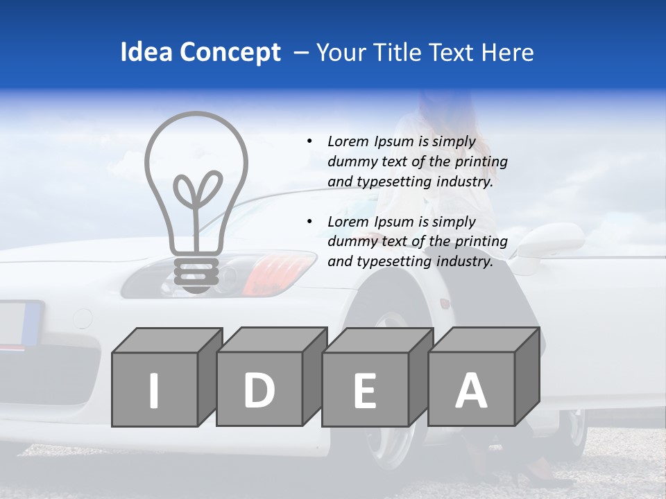 Person Vehicle Drive PowerPoint Template