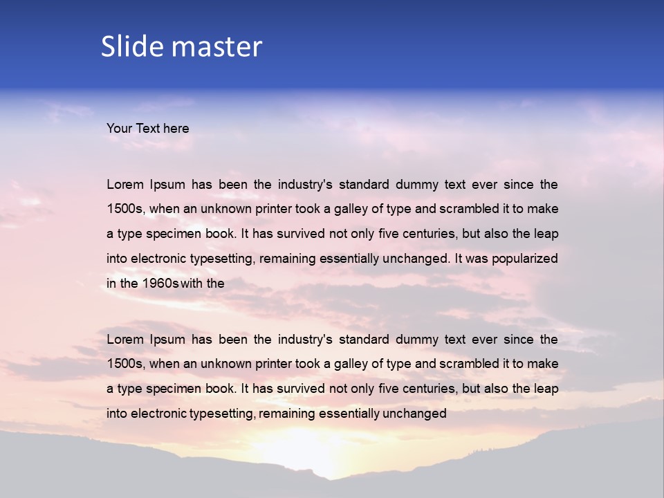 Orange Watergunnison Foothills PowerPoint Template