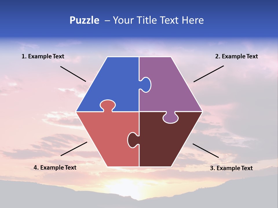 Orange Watergunnison Foothills PowerPoint Template