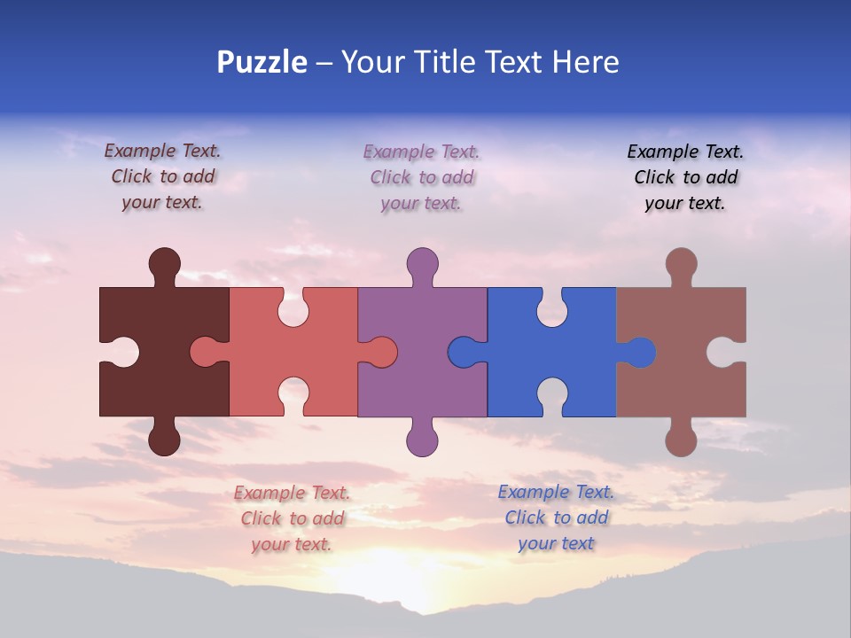 Orange Watergunnison Foothills PowerPoint Template