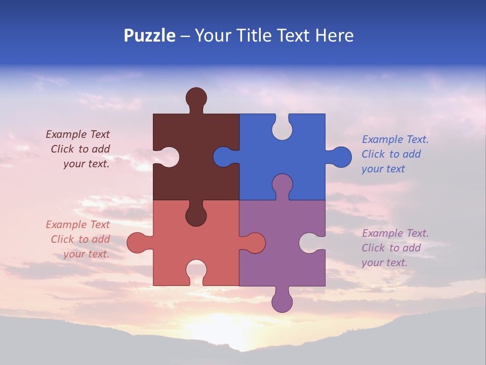 Orange Watergunnison Foothills PowerPoint Template