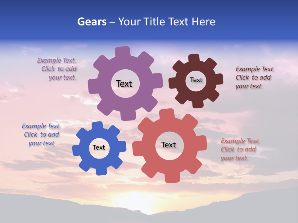 Orange Watergunnison Foothills PowerPoint Template