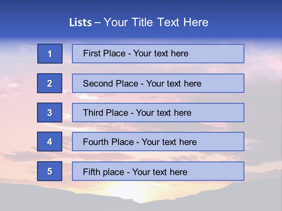 Orange Watergunnison Foothills PowerPoint Template