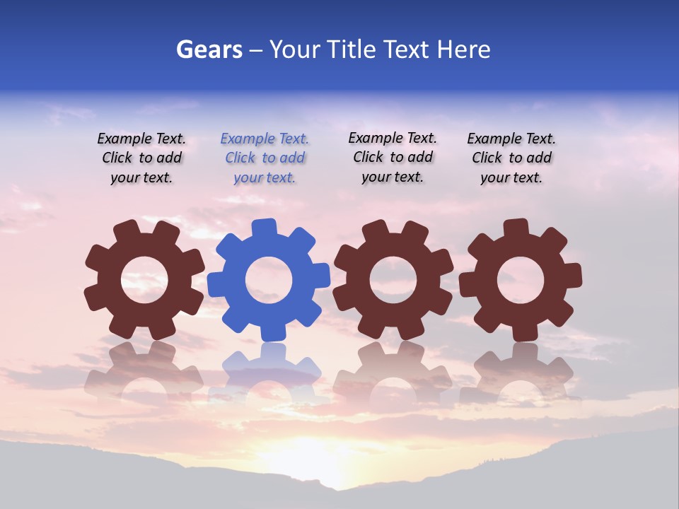 Orange Watergunnison Foothills PowerPoint Template