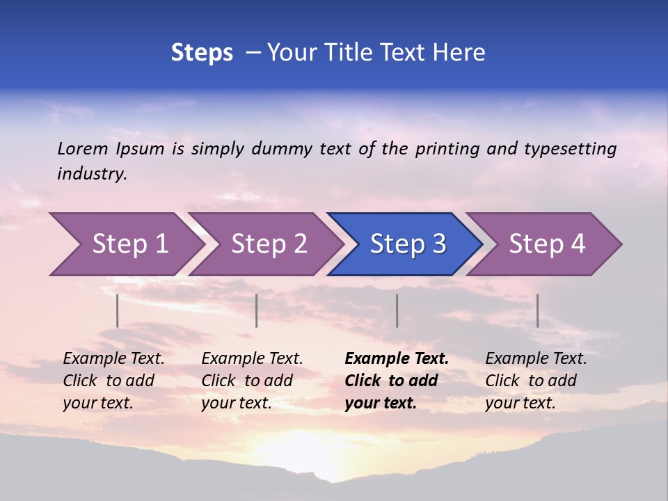 Orange Watergunnison Foothills PowerPoint Template