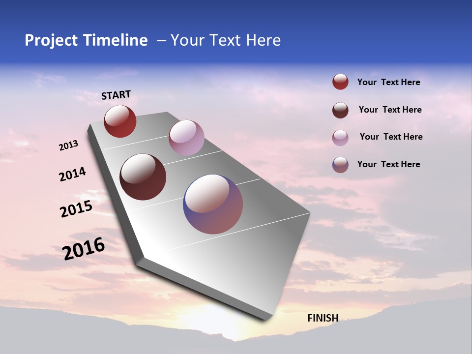 Orange Watergunnison Foothills PowerPoint Template