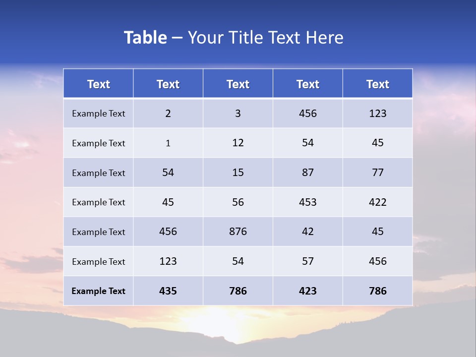 Orange Watergunnison Foothills PowerPoint Template