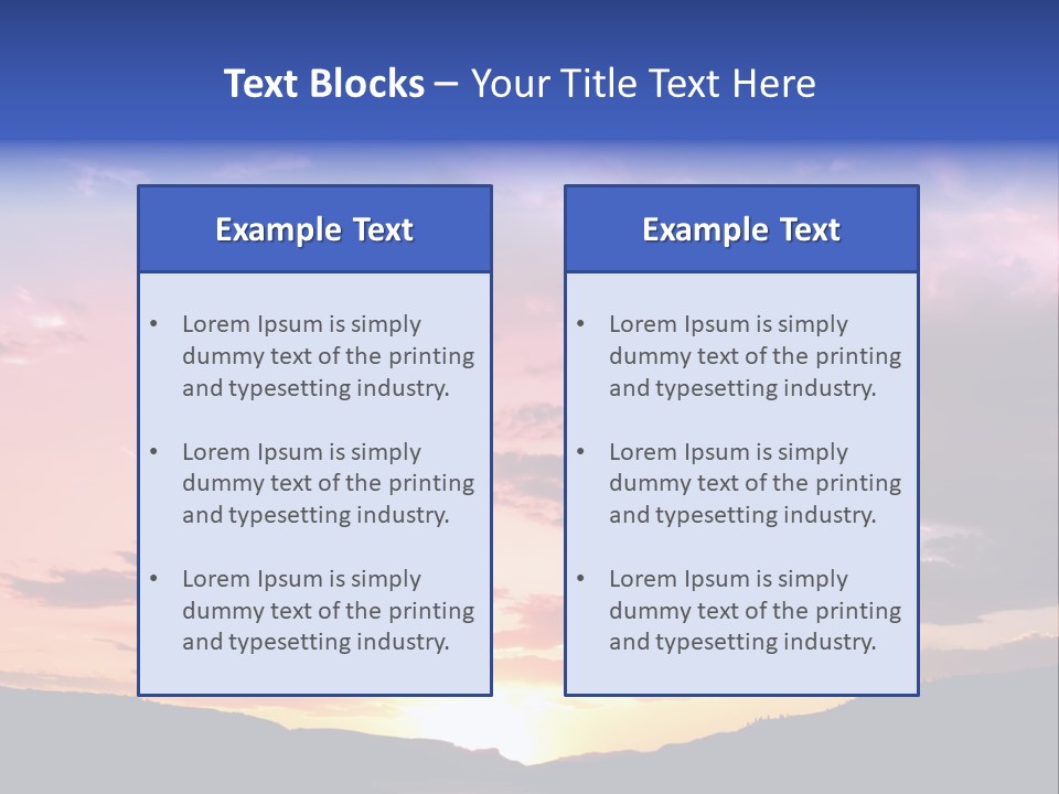 Orange Watergunnison Foothills PowerPoint Template