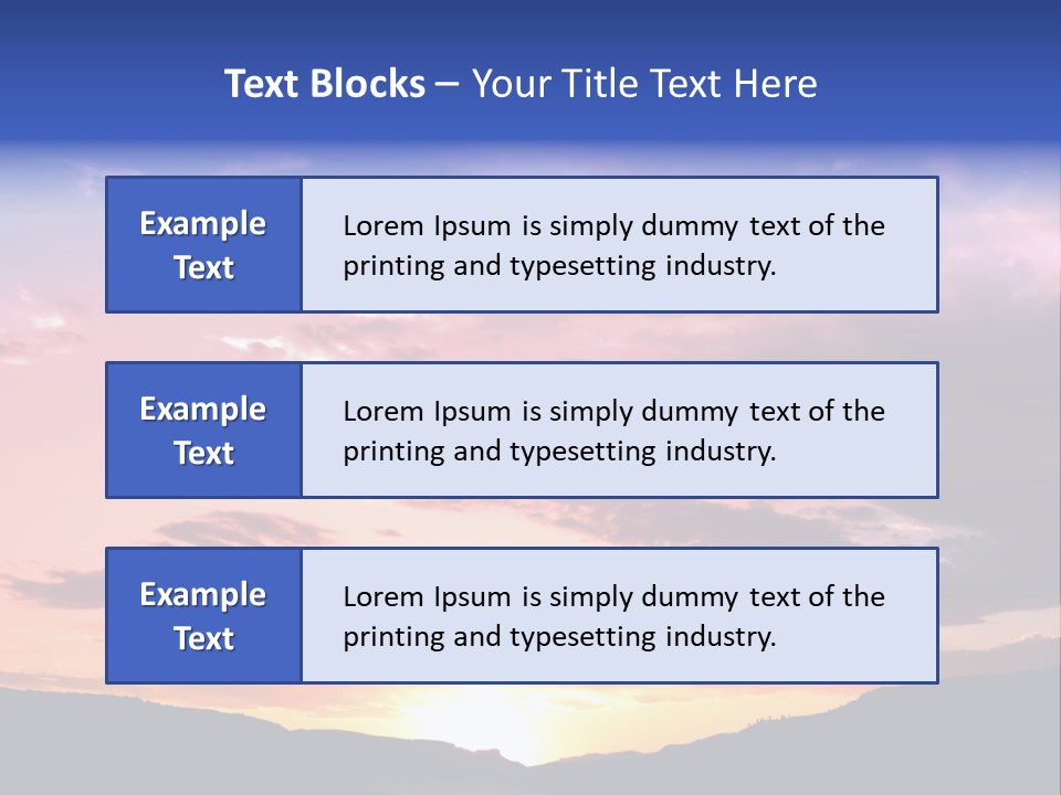 Orange Watergunnison Foothills PowerPoint Template