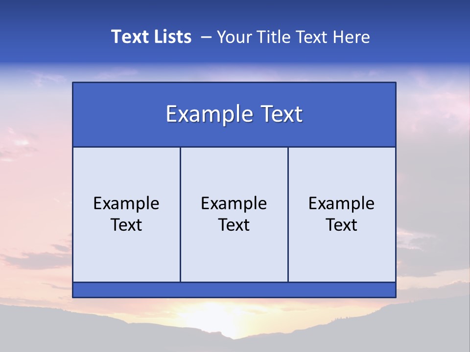 Orange Watergunnison Foothills PowerPoint Template