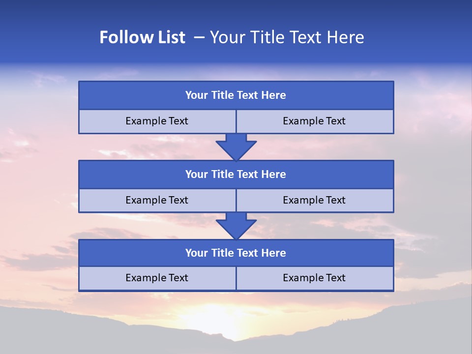 Orange Watergunnison Foothills PowerPoint Template