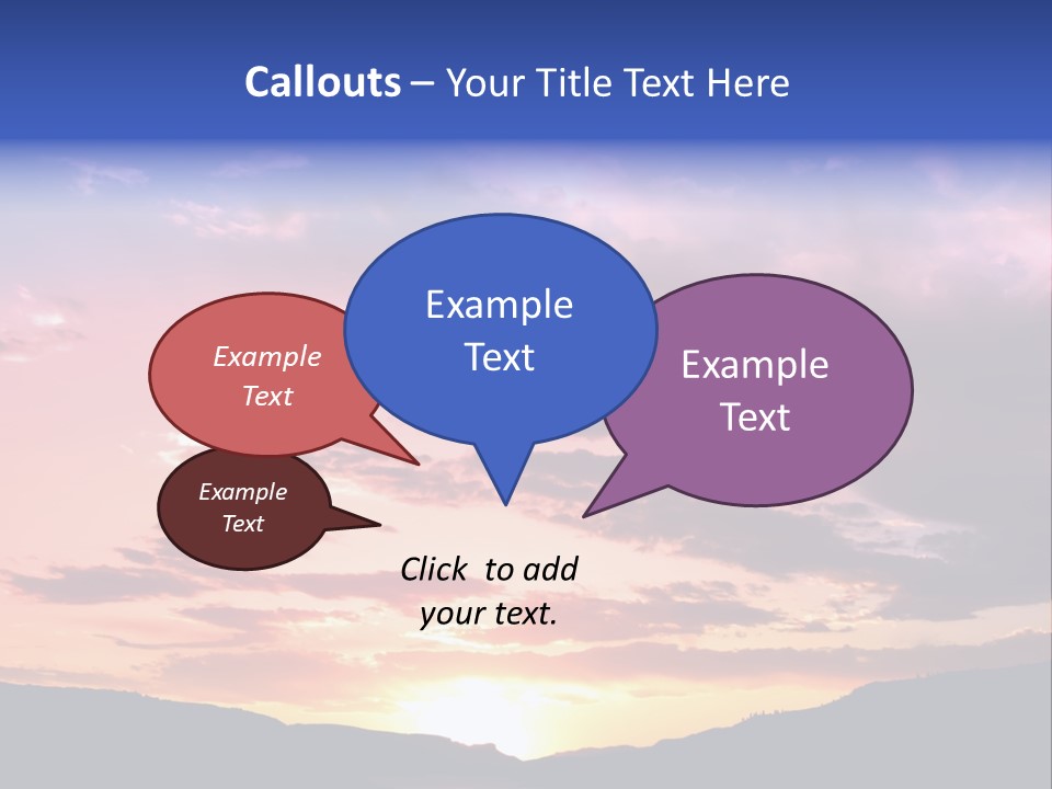 Orange Watergunnison Foothills PowerPoint Template