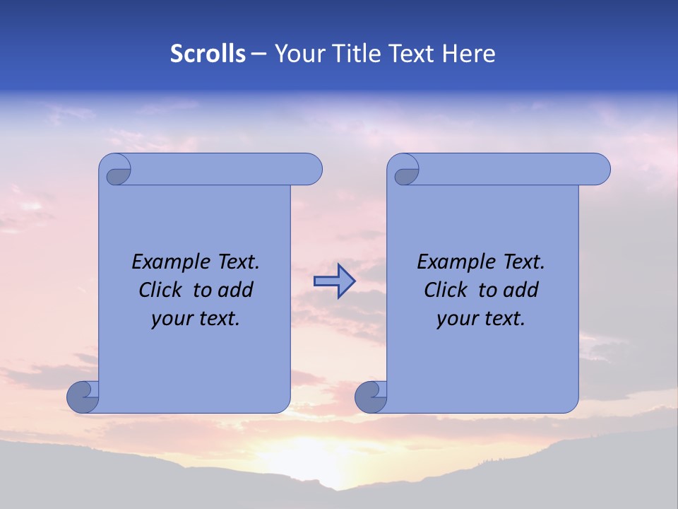 Orange Watergunnison Foothills PowerPoint Template