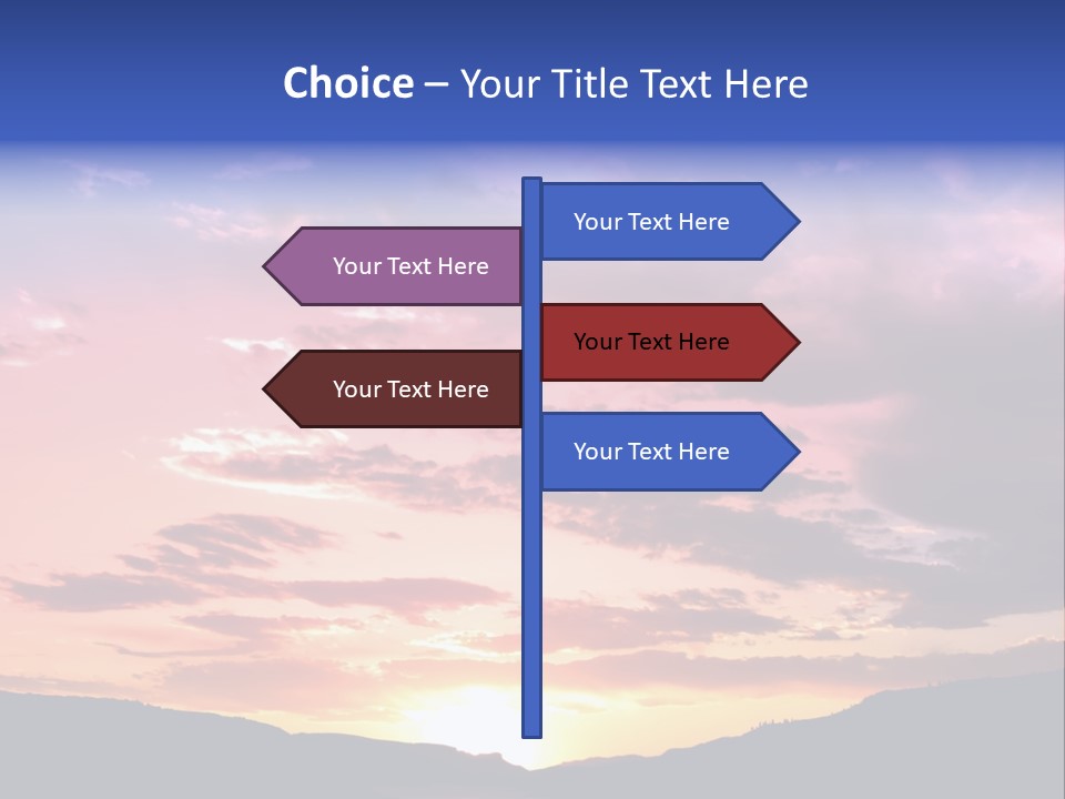 Orange Watergunnison Foothills PowerPoint Template