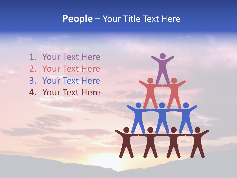 Orange Watergunnison Foothills PowerPoint Template