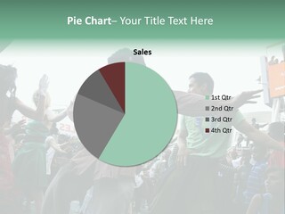 A Group Of People Standing Around Each Other PowerPoint Template