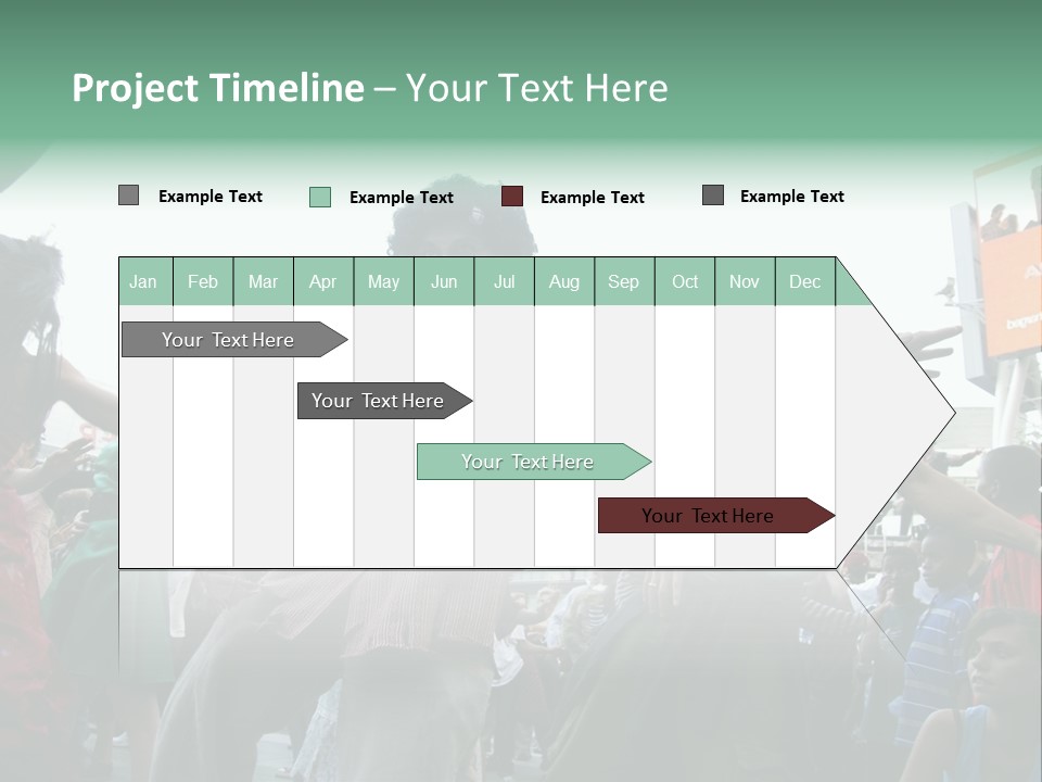 A Group Of People Standing Around Each Other PowerPoint Template