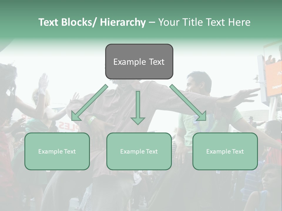 A Group Of People Standing Around Each Other PowerPoint Template