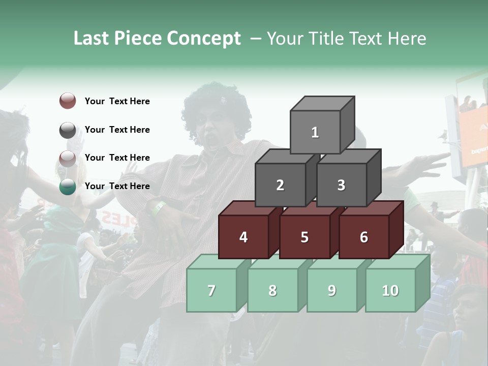 A Group Of People Standing Around Each Other PowerPoint Template