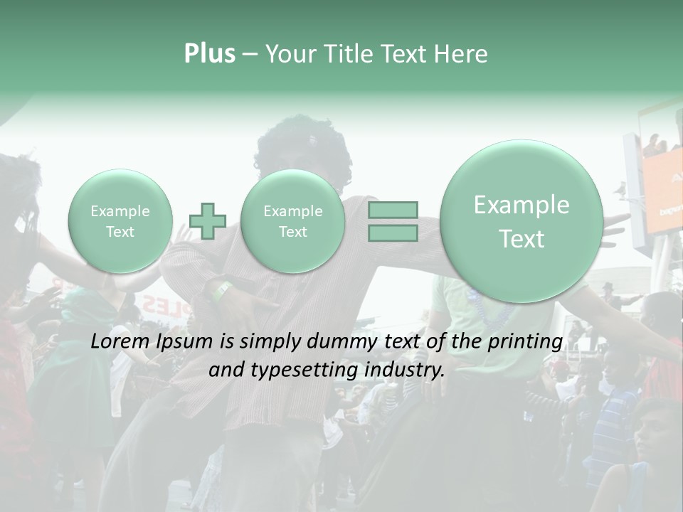 A Group Of People Standing Around Each Other PowerPoint Template