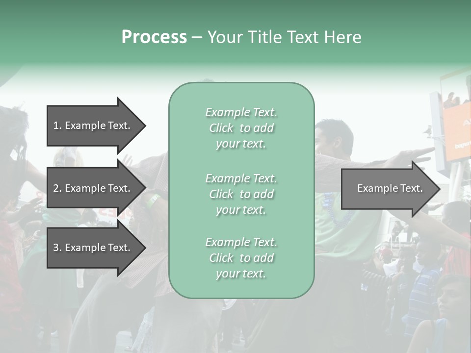 A Group Of People Standing Around Each Other PowerPoint Template