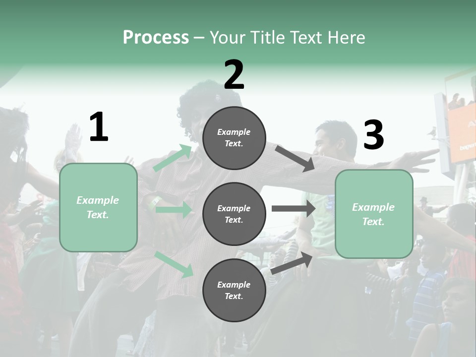 A Group Of People Standing Around Each Other PowerPoint Template