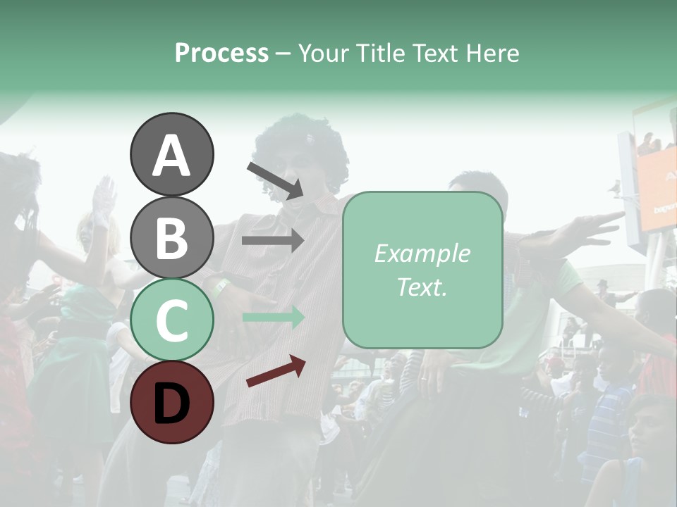 A Group Of People Standing Around Each Other PowerPoint Template