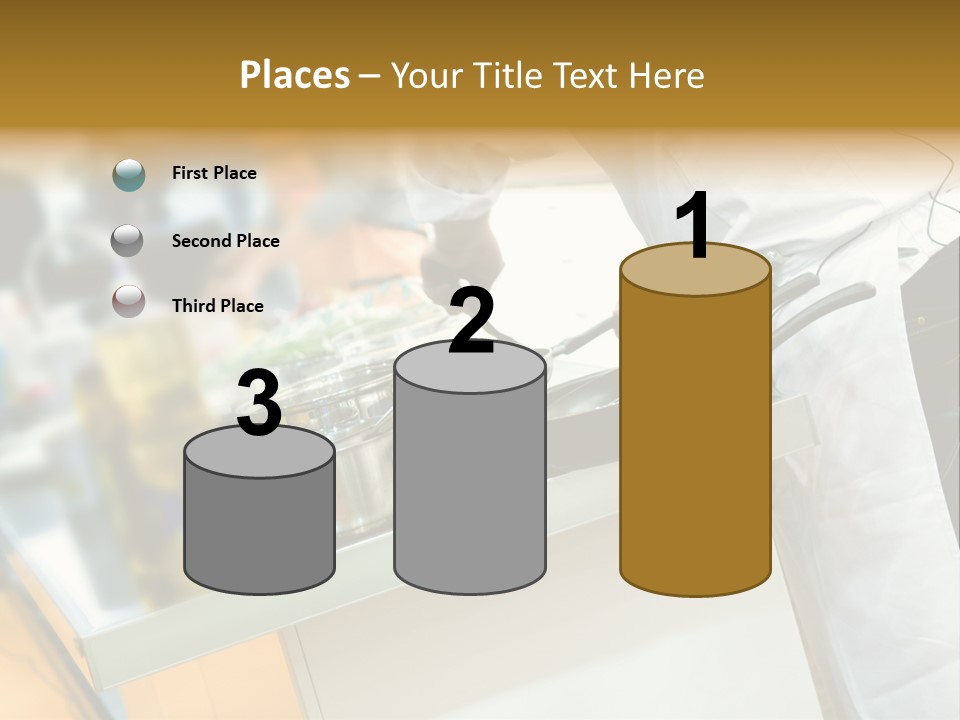 A Chef Is Preparing Food In A Kitchen PowerPoint Template