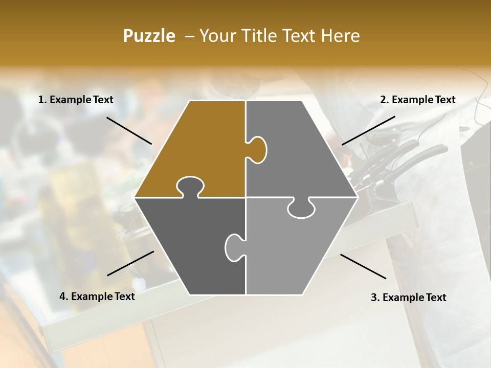 A Chef Is Preparing Food In A Kitchen PowerPoint Template