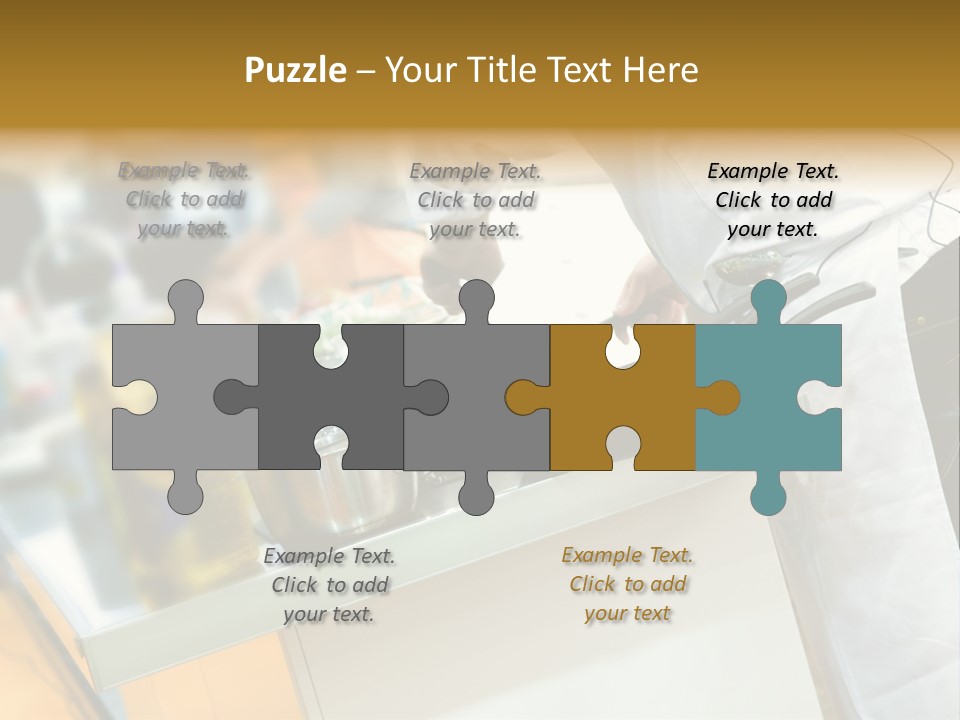 A Chef Is Preparing Food In A Kitchen PowerPoint Template