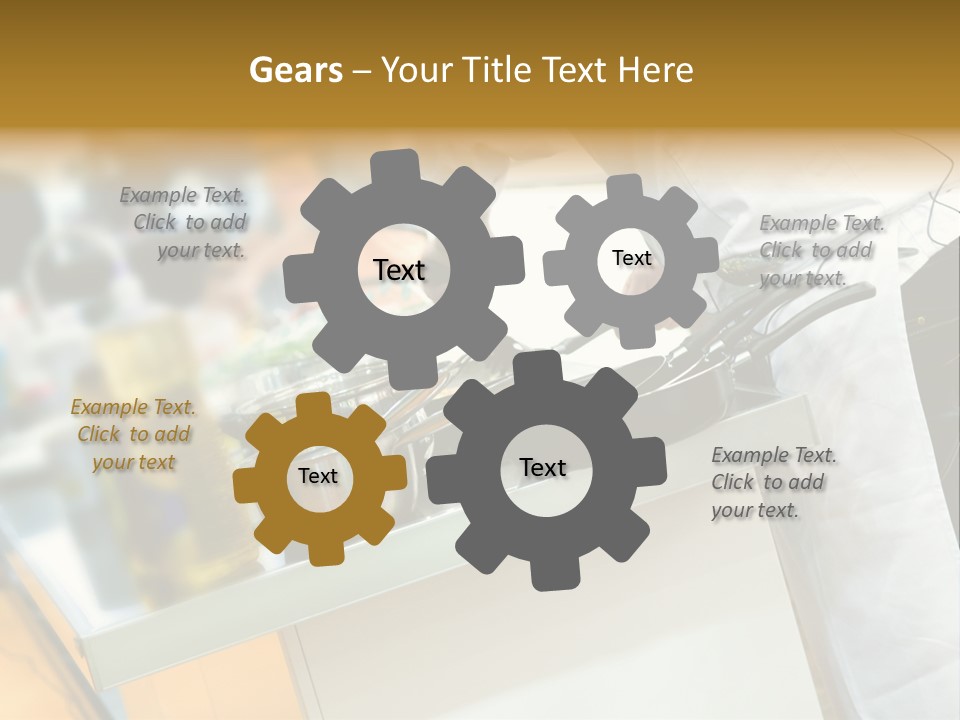 A Chef Is Preparing Food In A Kitchen PowerPoint Template