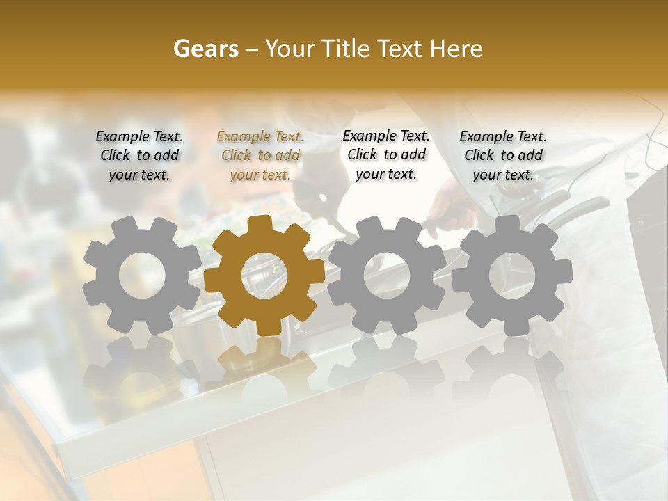 A Chef Is Preparing Food In A Kitchen PowerPoint Template