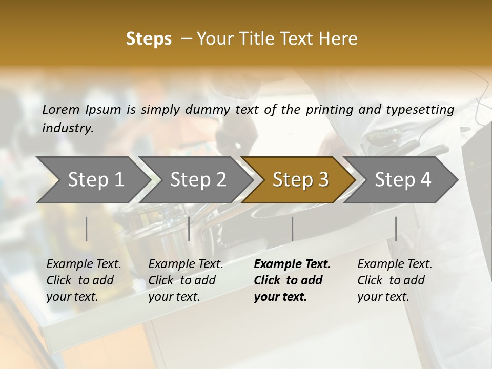 A Chef Is Preparing Food In A Kitchen PowerPoint Template