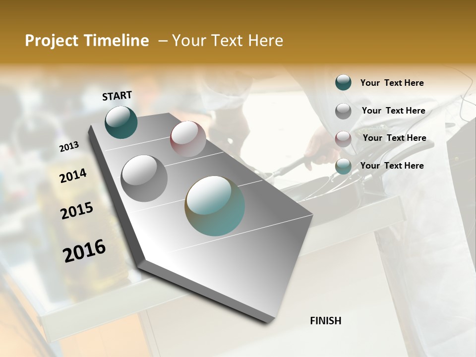 A Chef Is Preparing Food In A Kitchen PowerPoint Template