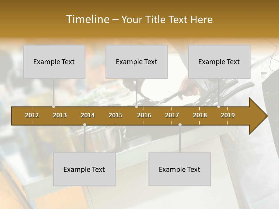 A Chef Is Preparing Food In A Kitchen PowerPoint Template