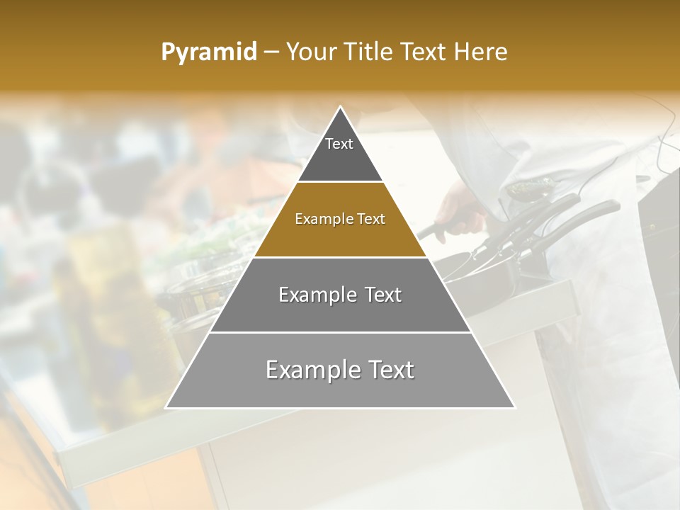 A Chef Is Preparing Food In A Kitchen PowerPoint Template