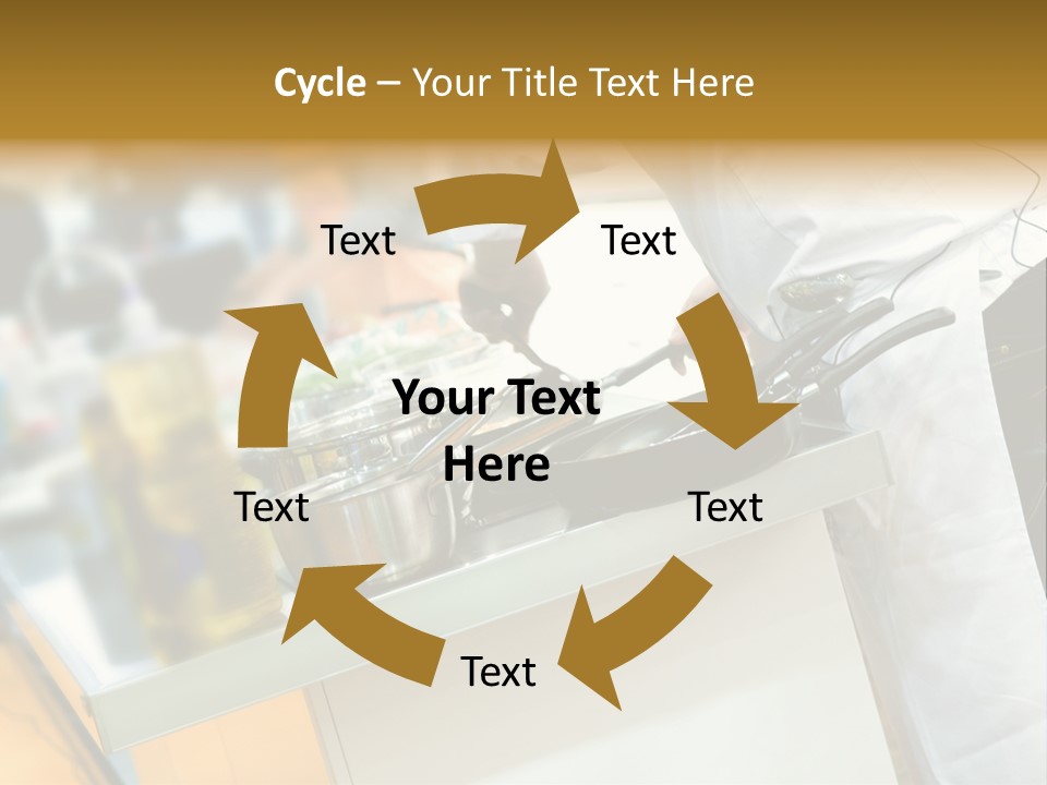 A Chef Is Preparing Food In A Kitchen PowerPoint Template