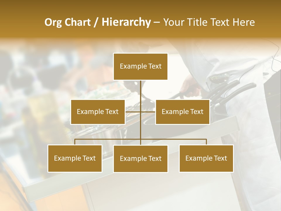 A Chef Is Preparing Food In A Kitchen PowerPoint Template