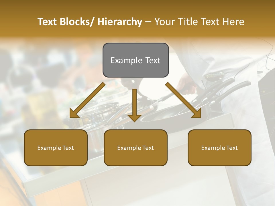 A Chef Is Preparing Food In A Kitchen PowerPoint Template
