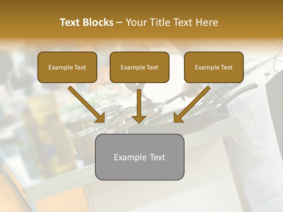 A Chef Is Preparing Food In A Kitchen PowerPoint Template