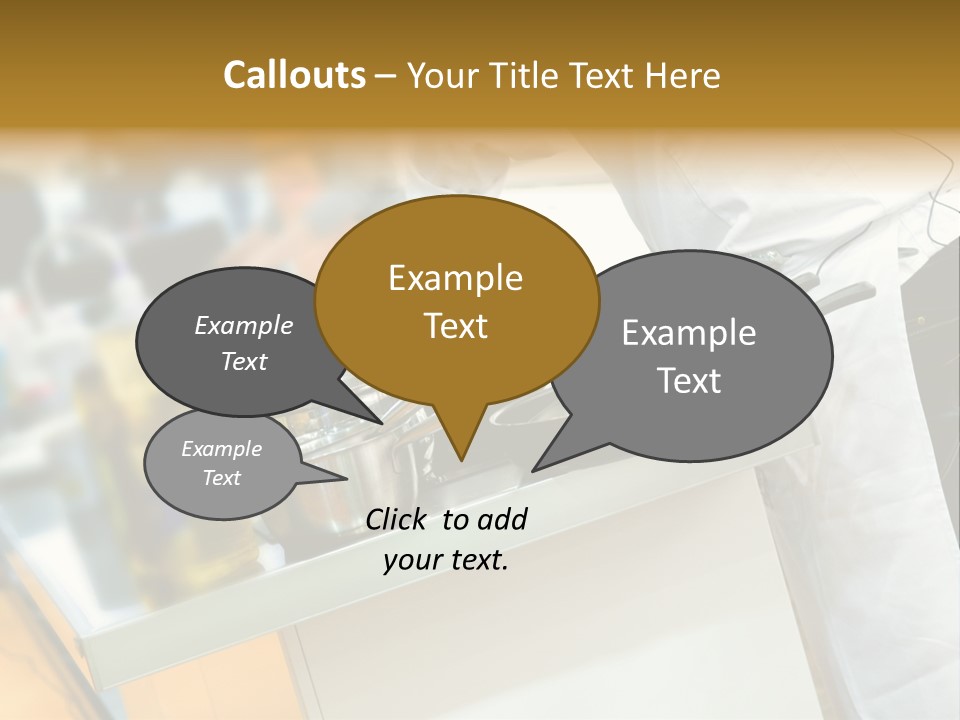 A Chef Is Preparing Food In A Kitchen PowerPoint Template