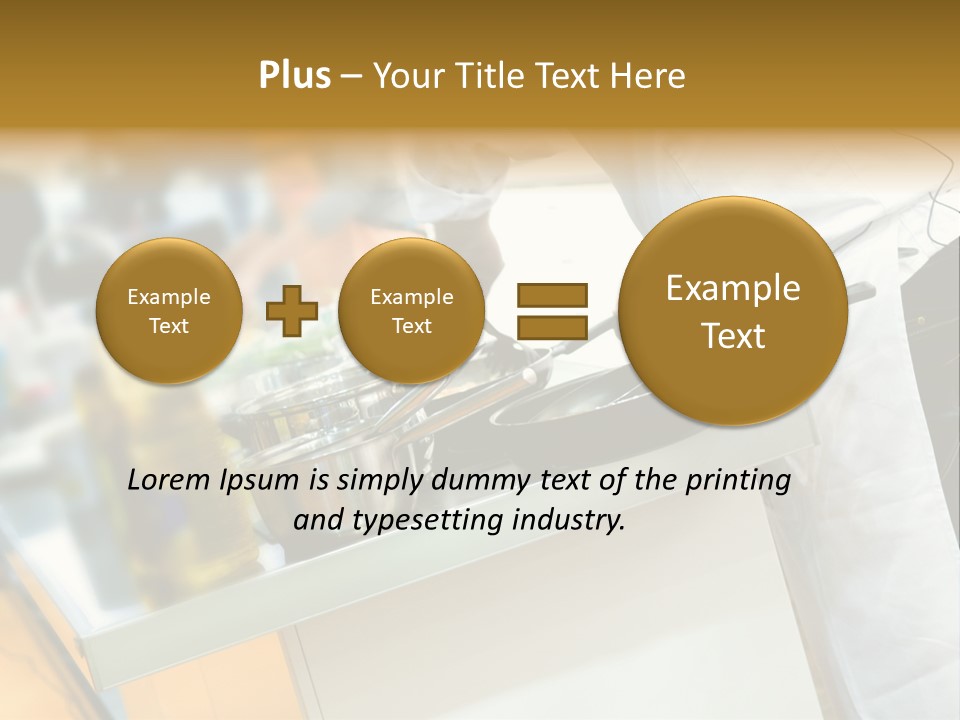 A Chef Is Preparing Food In A Kitchen PowerPoint Template