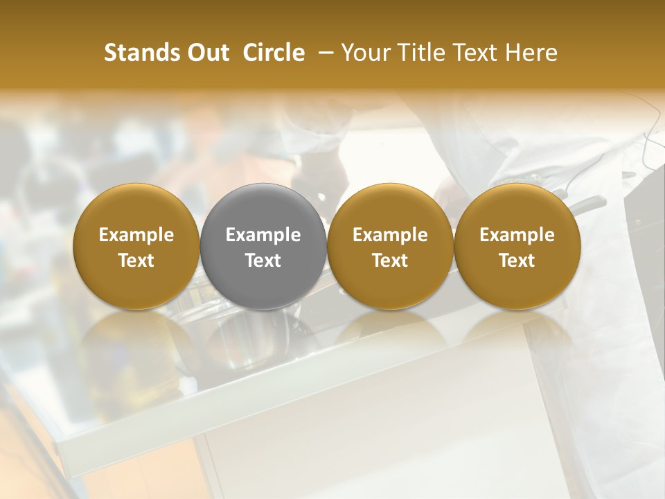 A Chef Is Preparing Food In A Kitchen PowerPoint Template