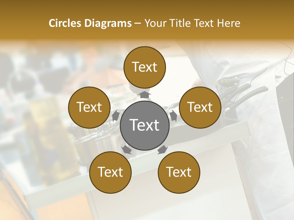 A Chef Is Preparing Food In A Kitchen PowerPoint Template